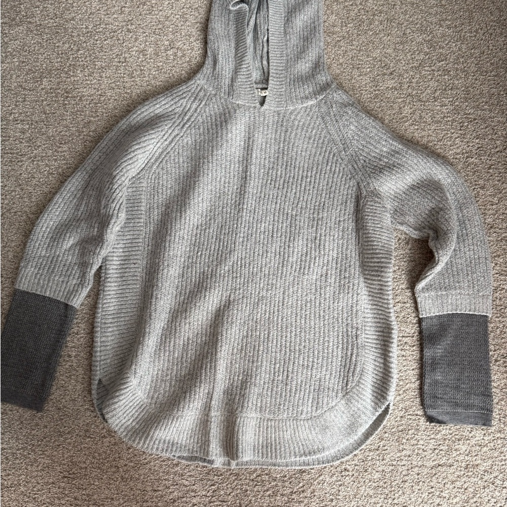 Maurices Gray Cowl Neck Sweater with Dark Gray Accents